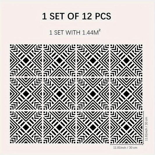 9pcs Waterproof Non Slip Tile Stickers - Transform Your Floors