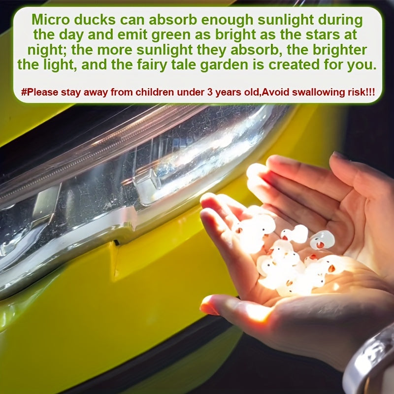 7pcs 10pcs Mini Multicolor Luminous Duckling Car Ornaments