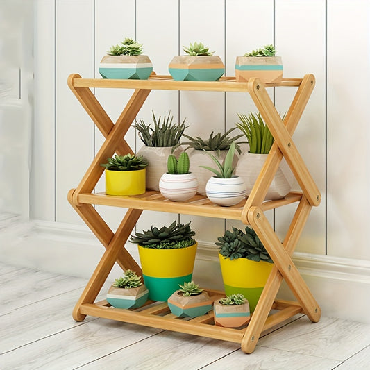 3 Tier Wooden Plant Stand Indoor Outdoor Flower Pot Shelf Rack Organizer