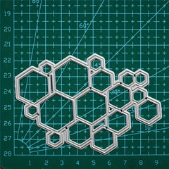 Honeycomb Metal Cutting Die Stencil for DIY Scrapbooking Card Making