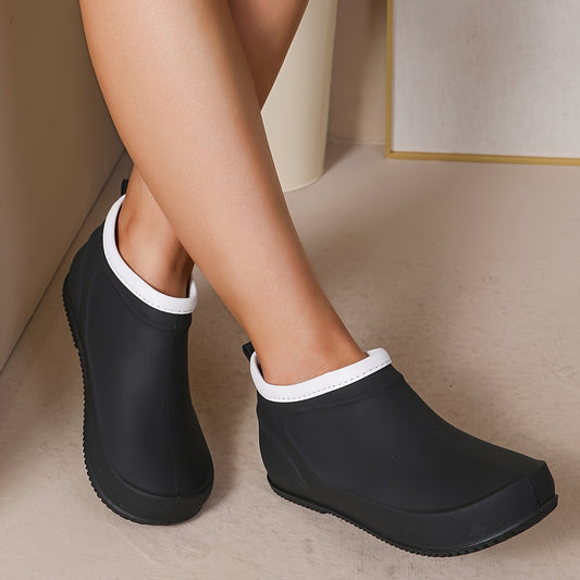 Waterproof Non slip Comfy Rain Boots Lightweight Rubber Ankle Boots