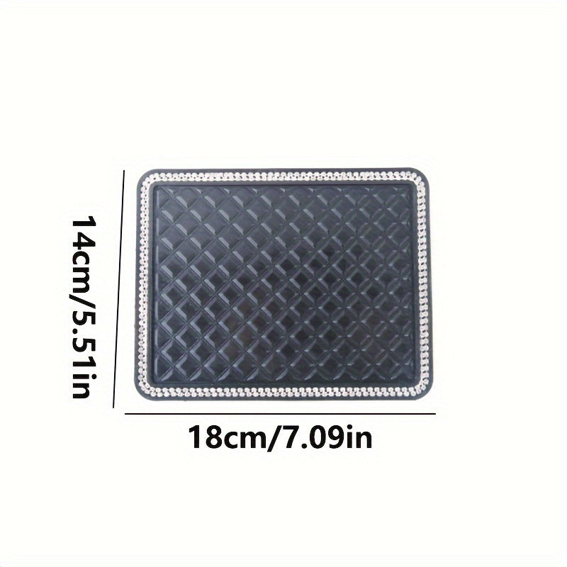 1pc Car Rhinestone Non-slip Mat Phone Keychain DIY Decoration