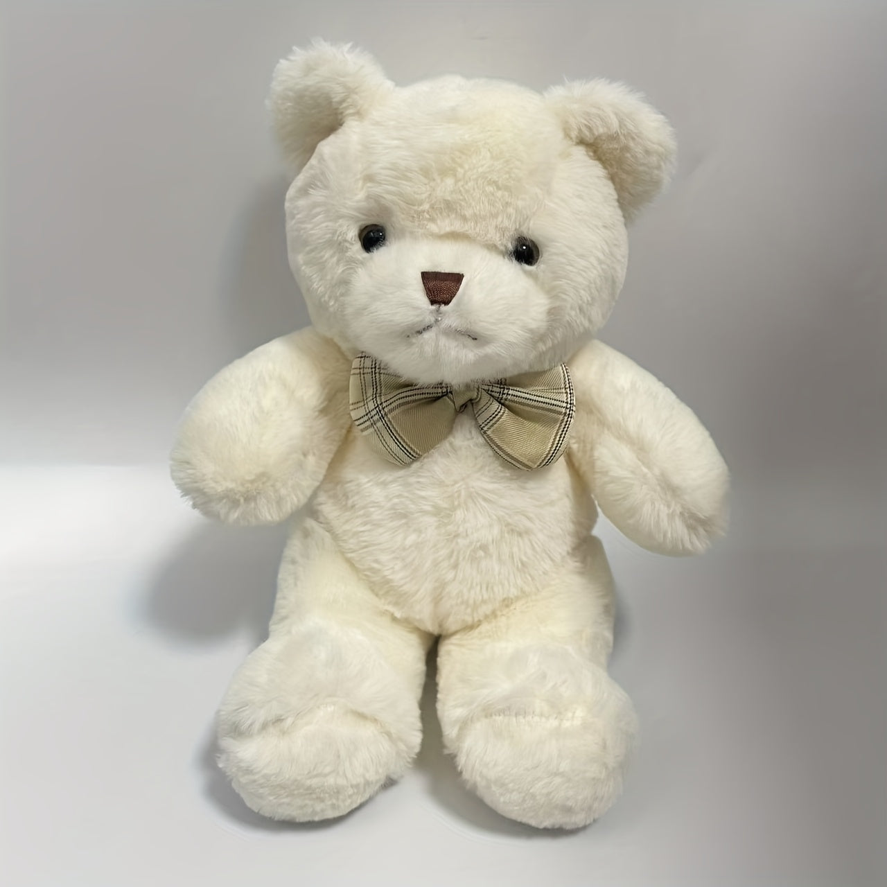 Bowtie Bear Plush Toy 12in Light Brown Halloween Thanksgiving Christmas