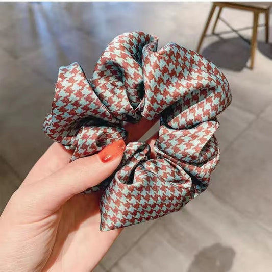 Colorful Hair Scrunchies Elastics Bands Vintage Print Hair Accessories Ties