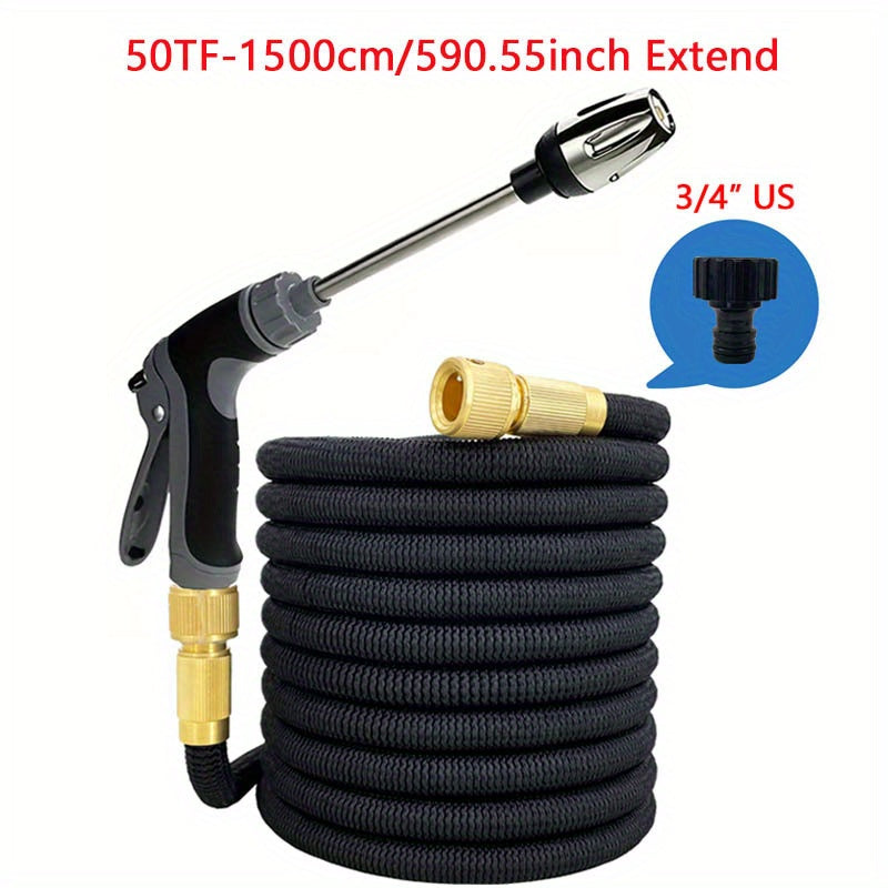 Convenient Flexible Water Hose w/ High Pressure Car Wash Spray Gun
