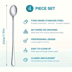 Long Handle Spoon Coffee Stirrers Ice Tea Spoon 18 10 Stainless Steel