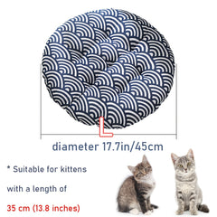 Cozy Round Cat Nest Mat, Thickened Fabric