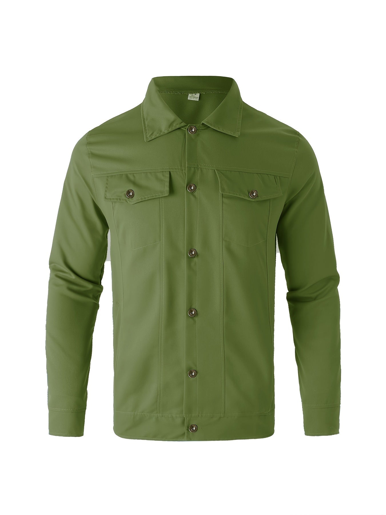 Men's Turndown Collar Chest Pocket Casual Jacket