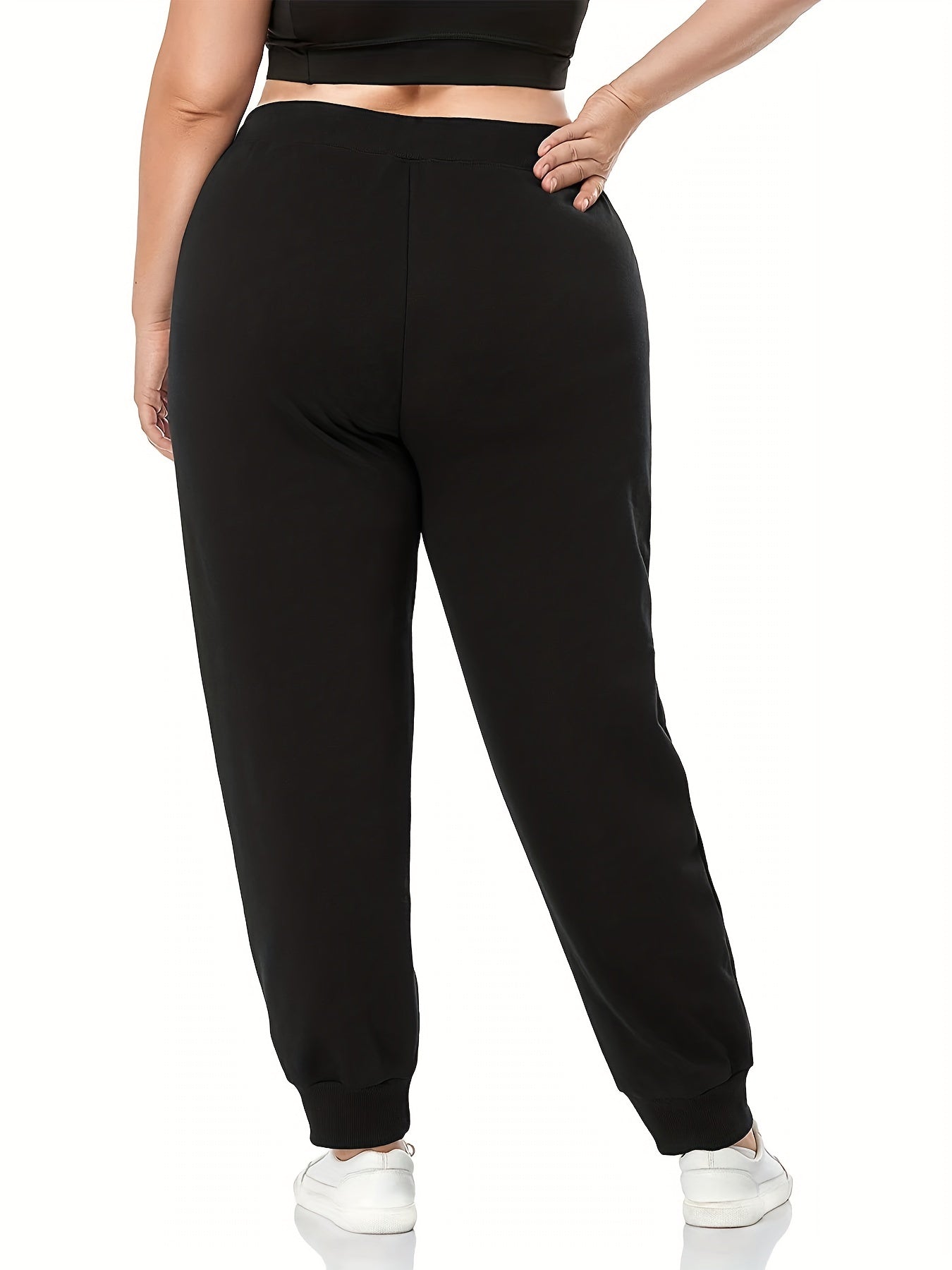 Mama Letter Print Drawstring Sweatpants Plus Size