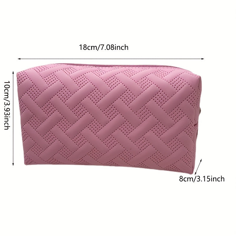 Women's Minimalist Makeup Pouch Zipper Portable Cosmetic Bag