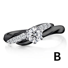 Gothic Punk Ring with Zircon Inlay for Women Girls Halloween Party