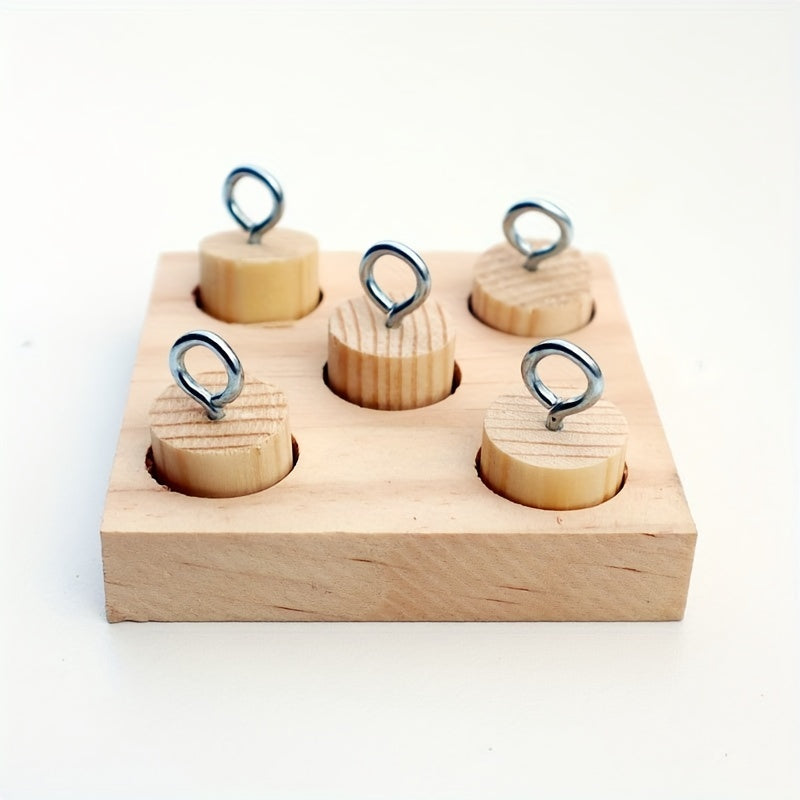 Wooden Block Puzzle Toys for Parrot Training and Biting