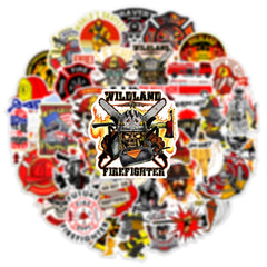 50pcs Firefighter Doodle Waterproof Stickers DIY Creative Toys DIY Materials