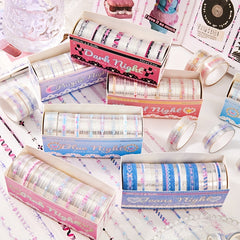 8 Rolls Lace PET Scrapbooking Tapes for DIY Decorative Material