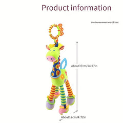 Cute Giraffe Baby Toy for 0-1 Year Olds Plush Comfort Safety Bell Rattle