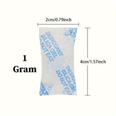 50-100pcs Reusable Silica Gel Packets Desiccant For Food Storage