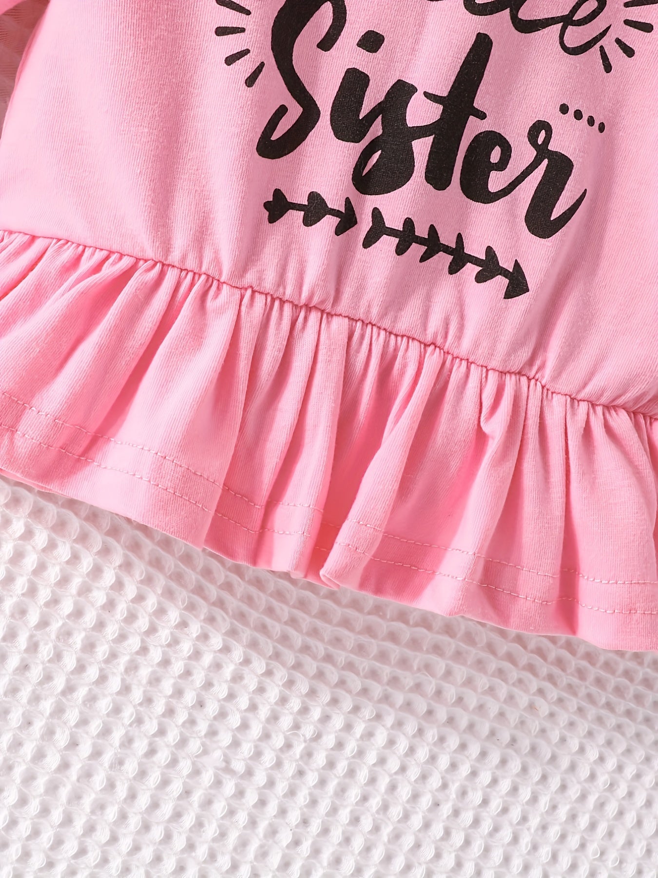 Baby Girls Letters Long Sleeve Top and Floral Pants Set