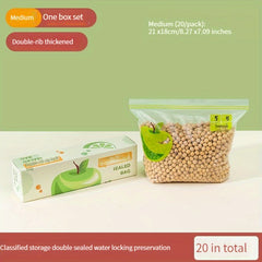2 Boxes Refrigerator Fresh Keeping Bag Sealed Transparent Household