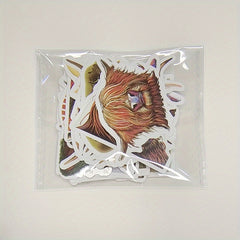 50pcs Highland Cow Cartoon Stickers For Motorcycle Helmet Water Cup