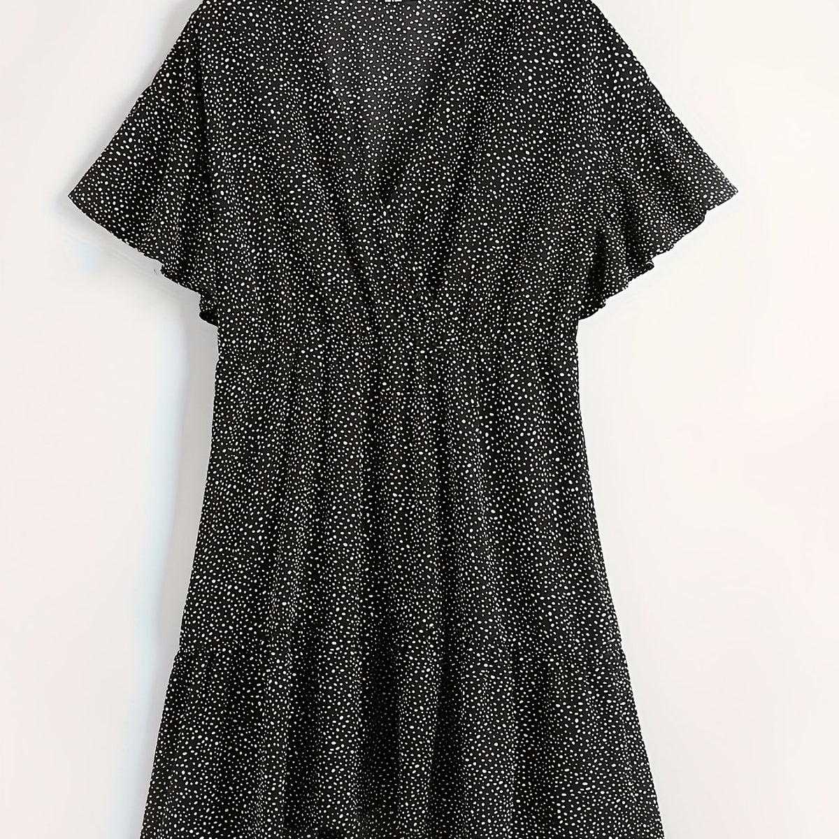  Boho Dress Women's Plus Dot Print Short Sleeve Dress