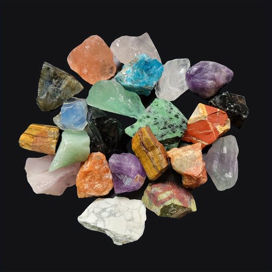 100g Mixed Natural Rough Stones for Tumbling, Polishing, Healing