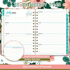 Academic Planner July-June 6.3''x8.4'' Weekly Monthly 12 Month Tabs