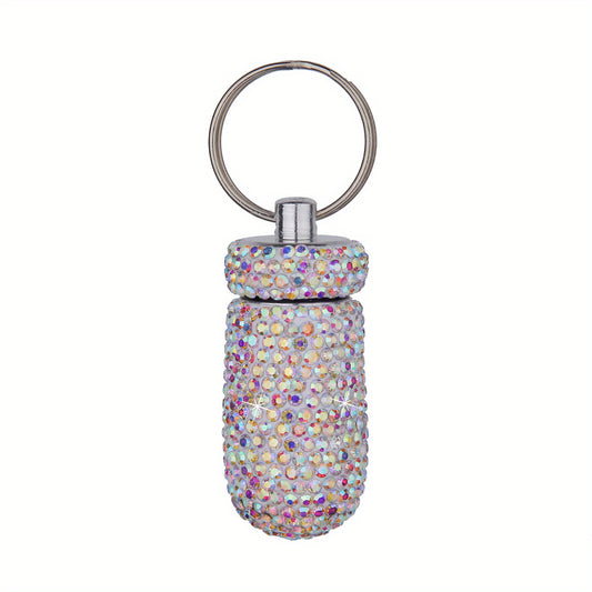 Portable Pill Case Waterproof Pill Holder Bling Pill Box Medicine Dispenser