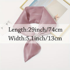 Glitter Sparkly Twilly Scarf Solid Ribbon Neckerchief Skinny Scarf