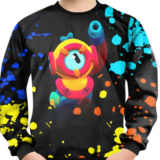 Teens Colorful Dotted 3D Print Sweatshirt Kids Casual Street Wear Clothes