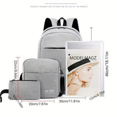 Men's Business Laptop Backpack Set