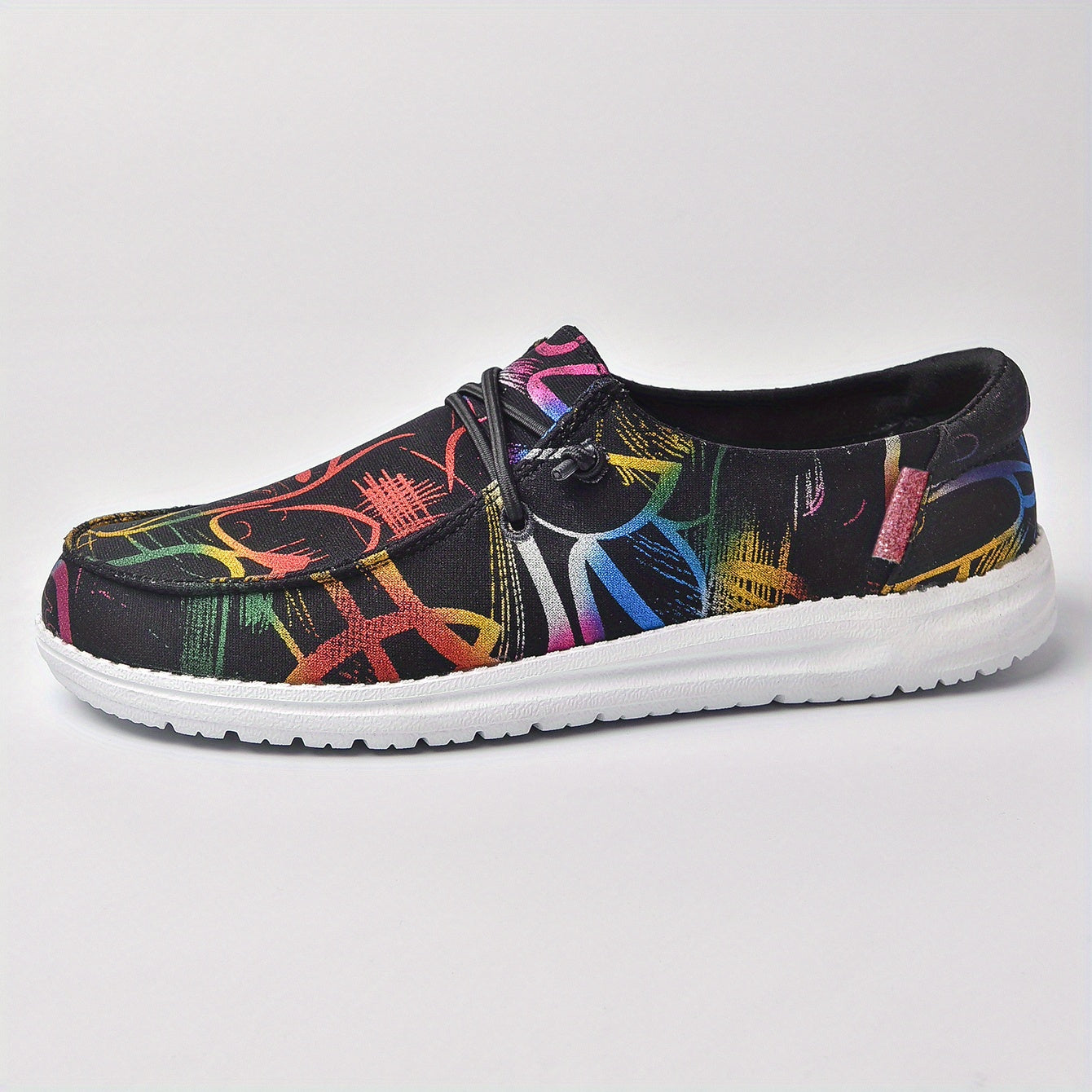 Women's Colorful Canvas Slip-On Loafers Lightweight Walking Shoes