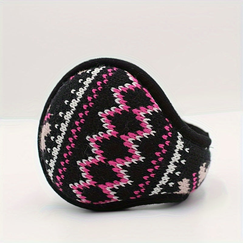 Festive Holiday Earmuffs Snowflake & Star Patterns