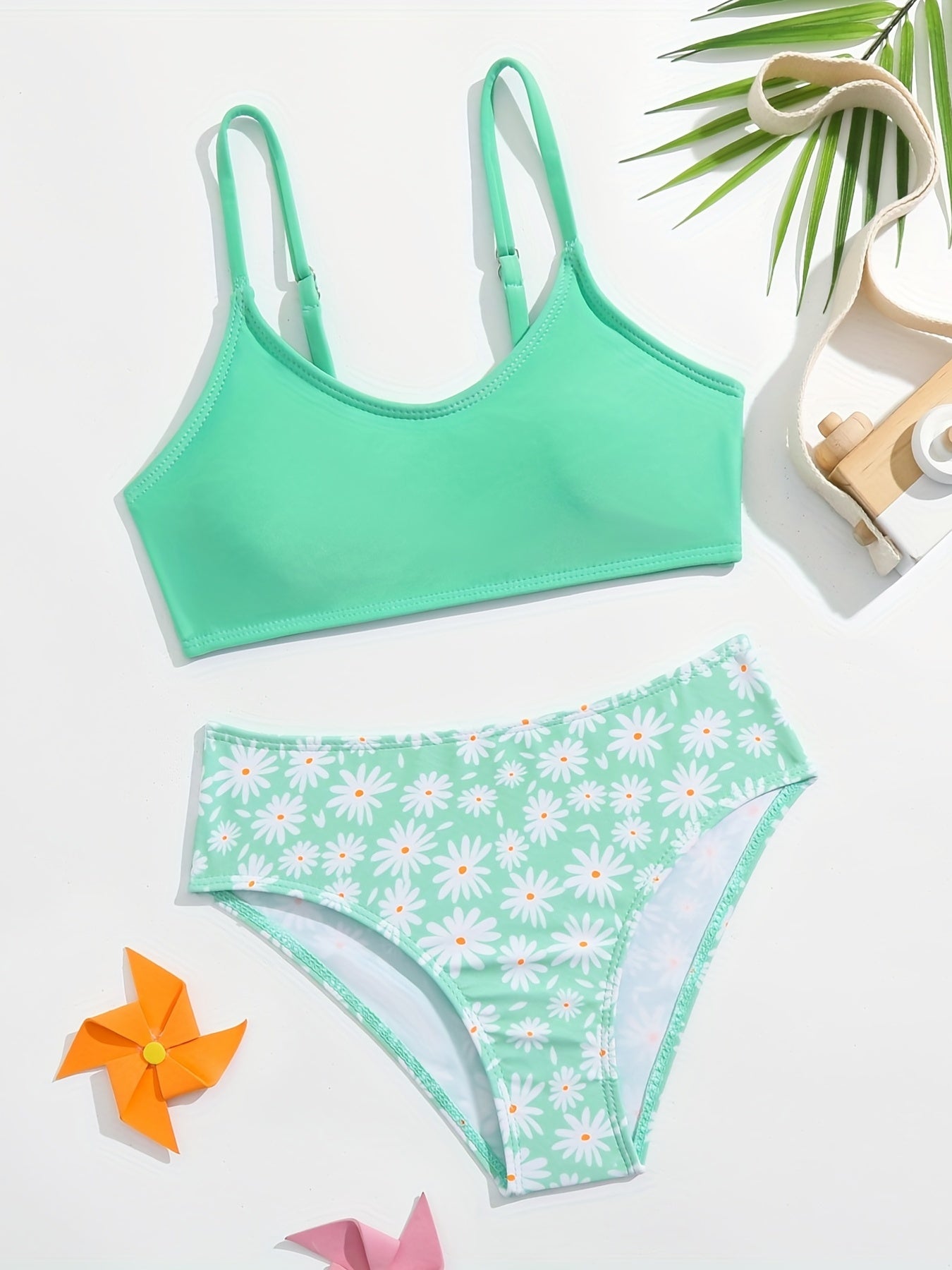 Girls Floral Cami Bikini Set