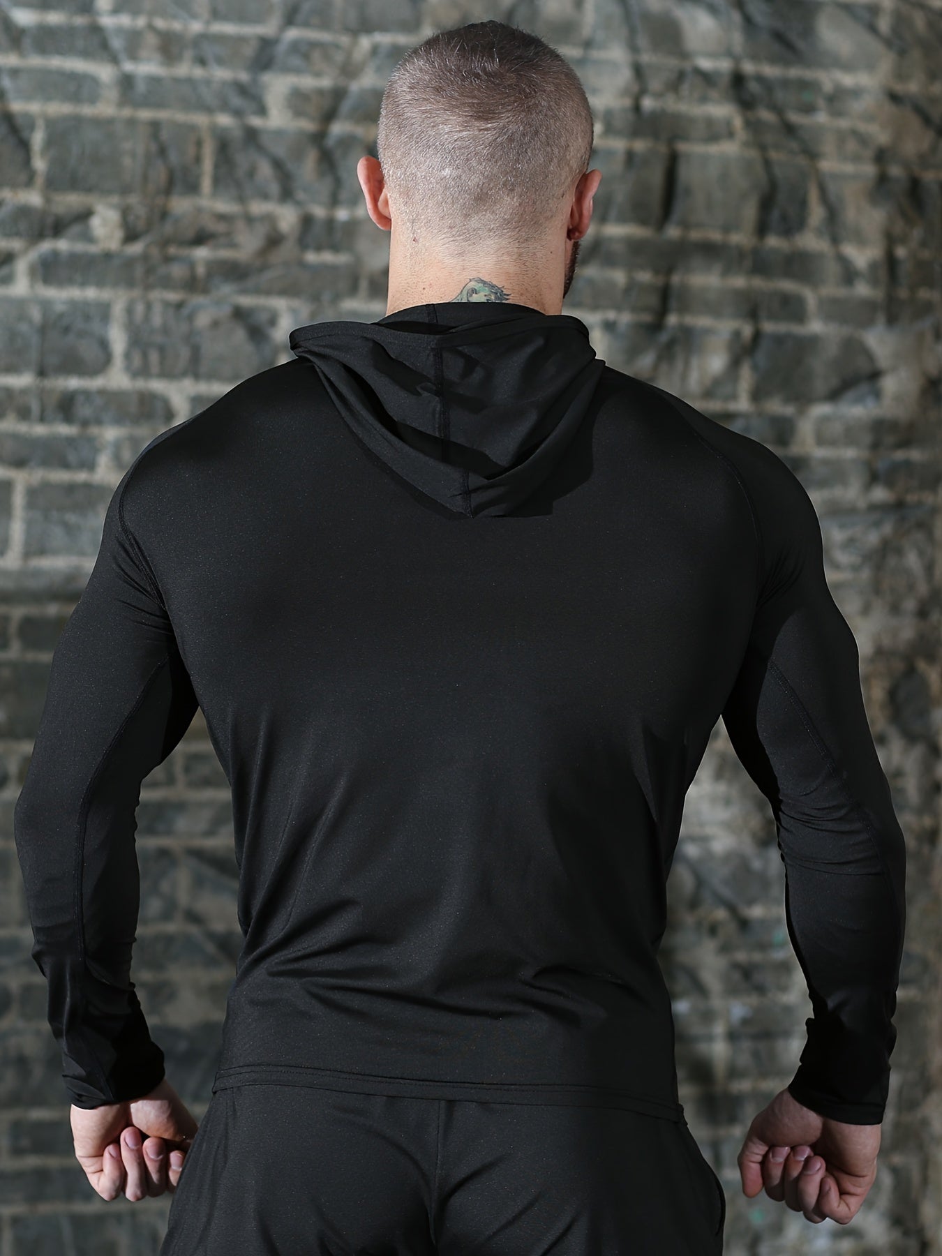 Xinso Men's 5pcs Fitness Set: Hooded Jacket, Compression Shirt