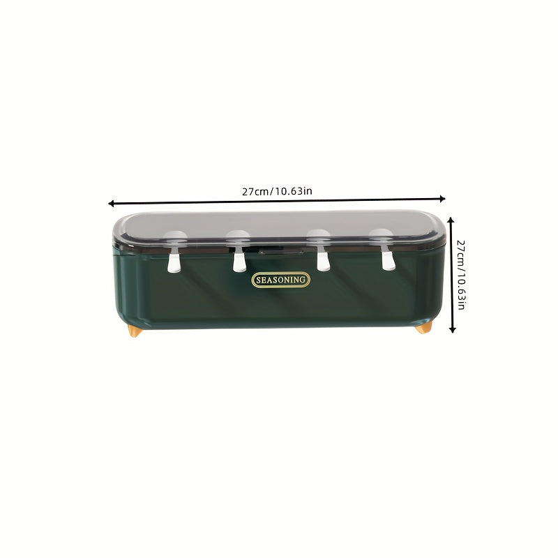 4-grid Seasoning Box with Spoon and Lid