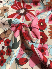 Floral Print Wide Leg Boho Pants