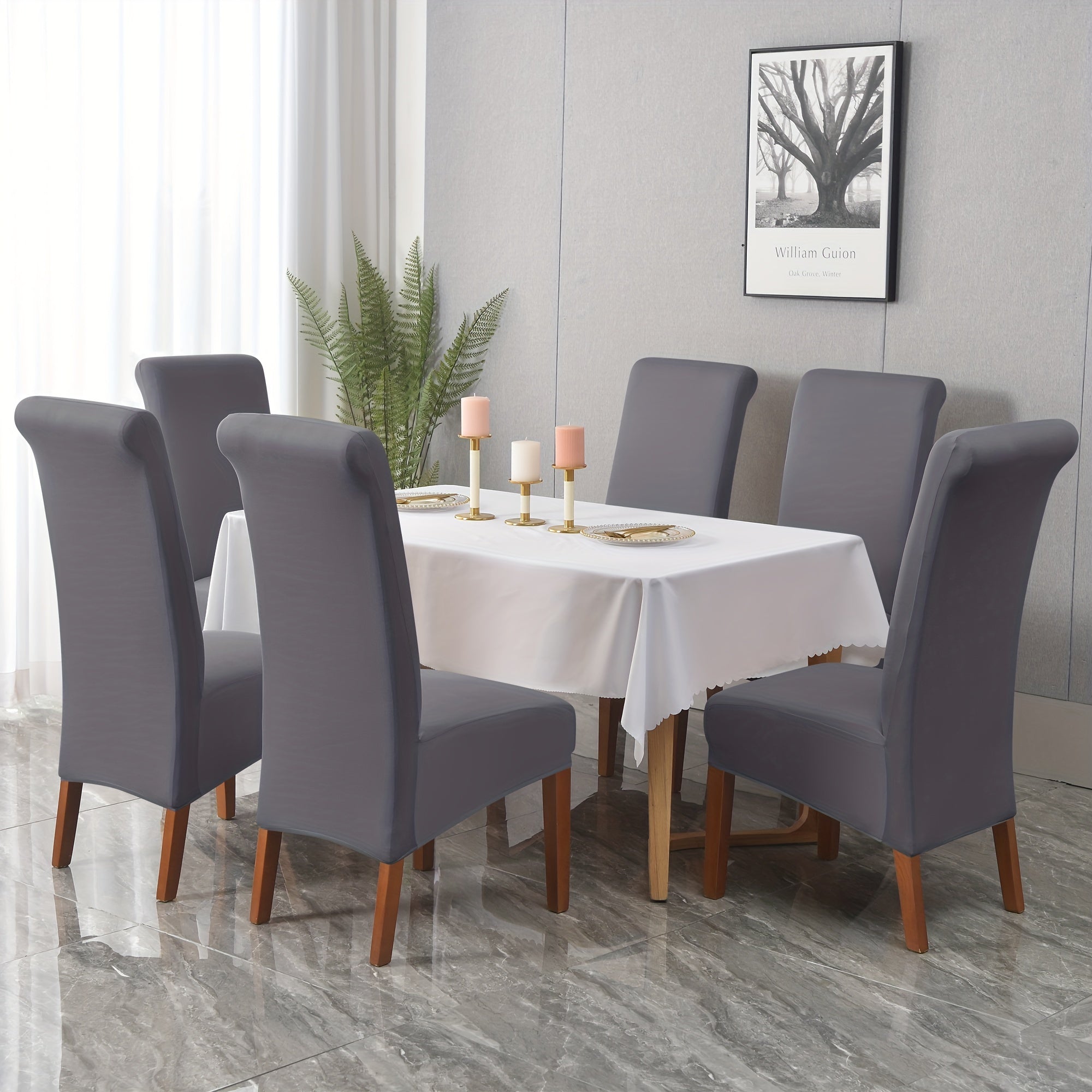 Waterproof Milk Fiber Fabric Dining Chair Cover - Protect Your Furniture