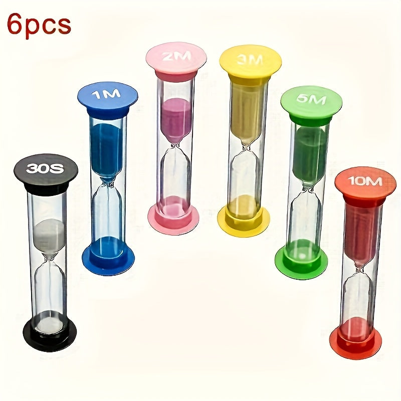 Colorful Sand Timers 30 Sec-10 Min No Batteries Suitable Home Party Study Game