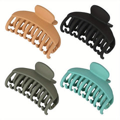 4pcs Frosted Hair Claw Ponytail Holder Women Girls Hair Claw