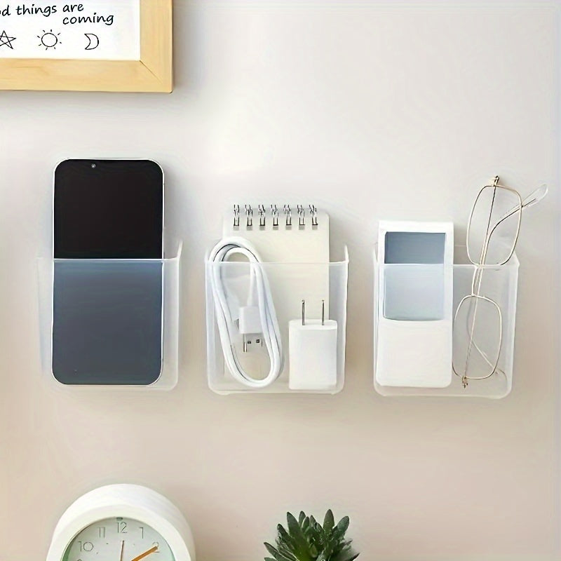 Adhesive Wall Storage Box Small Clear Organizer