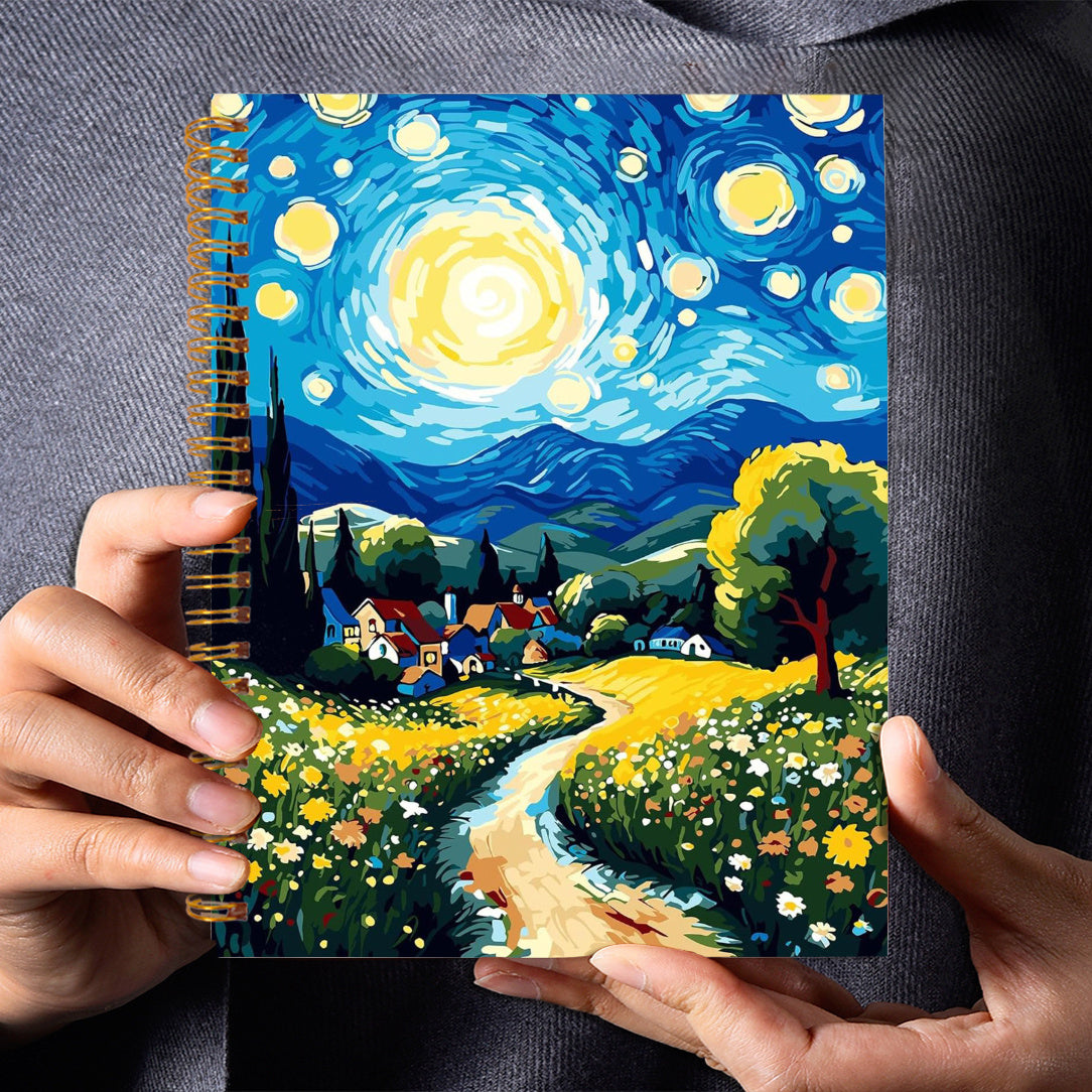 Rustic Sky & Grassland Scenery Notebook 13x21cm 50 Pages
