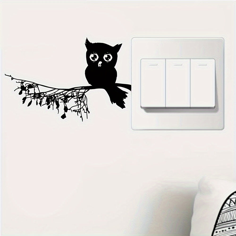 1pc Owl Switch Decorative Self-adhesive Sticker Home Decor