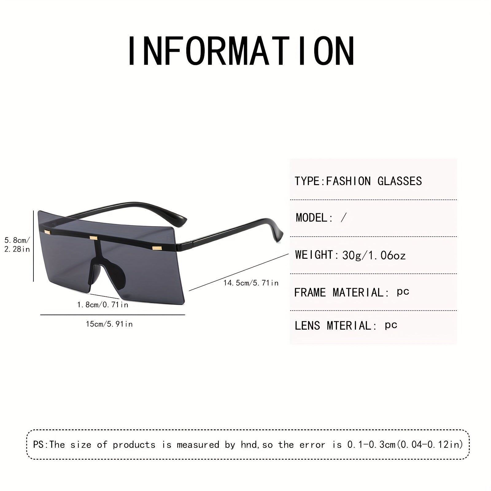 Men's Rimless UV Protection Sunglasses for Cycling Fishing with Case