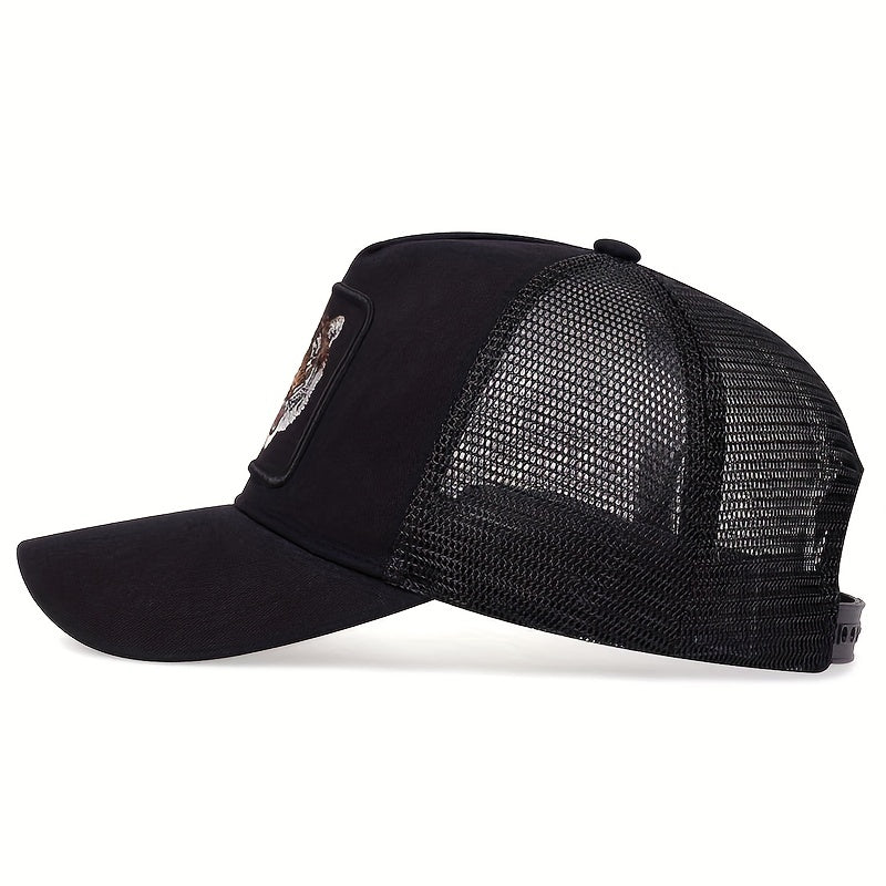 Men's Tiger Embroidery Baseball Cap Adjustable Casual Hat