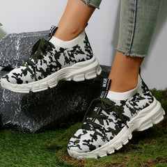 Women's Shock Absorbing Woven Sneakers Lightweight Sports Shoes