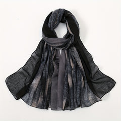 Vintage Gradient Scarf Casual Shawl Breathable Windproof Head Wrap