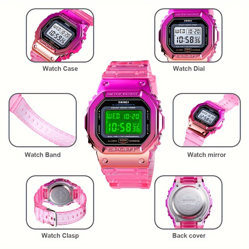 Unisex Block Electronic Watch Waterproof LED Sports Digital Watch