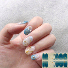 1pcs Nail Wraps Full Cover Nail Stickers With Nail Rubbing Strips
