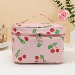 Portable Makeup Storage Bag with Mesh Pocket Waterproof