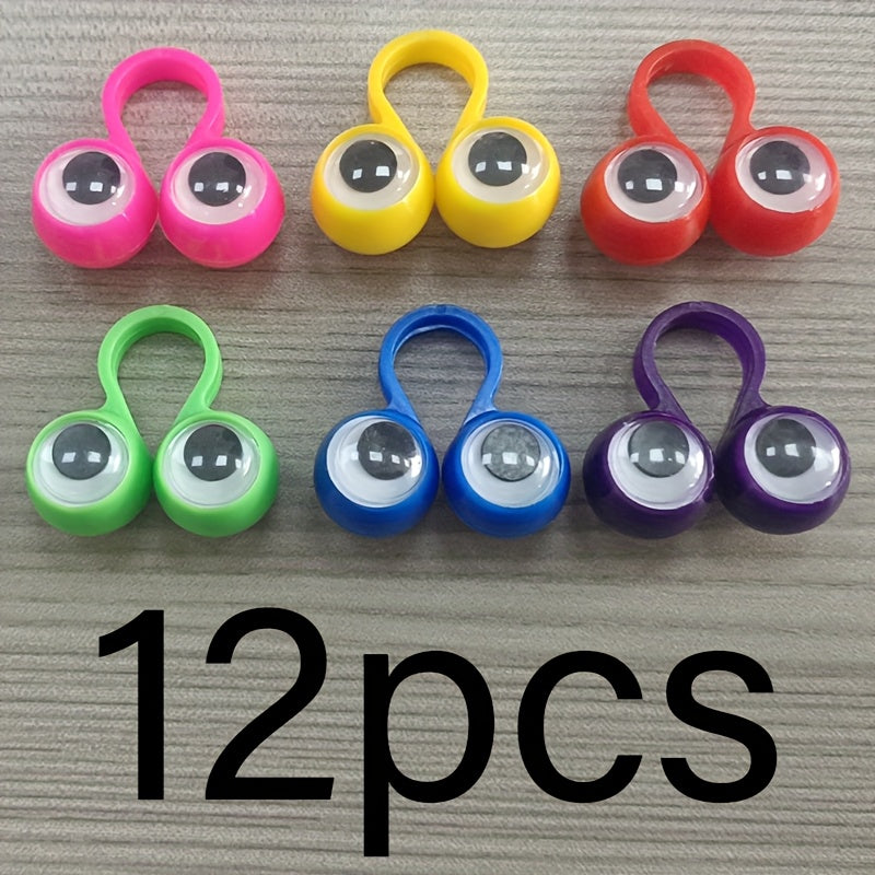 24pcs Big Eye Rings Eyeball Finger Puppets Interactive Party Favor